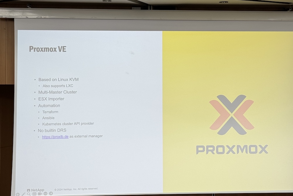 ProxLB mentioned in VMware Quo Vadis talk at FrOSCon 19 (2024)