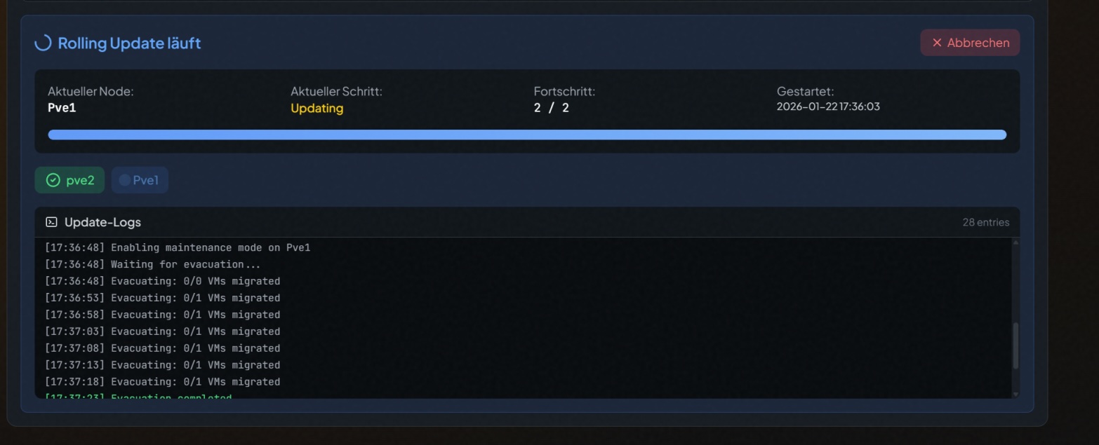 PegaProx Node Patch Management
