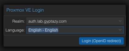 Proxmox OIDC Authentication