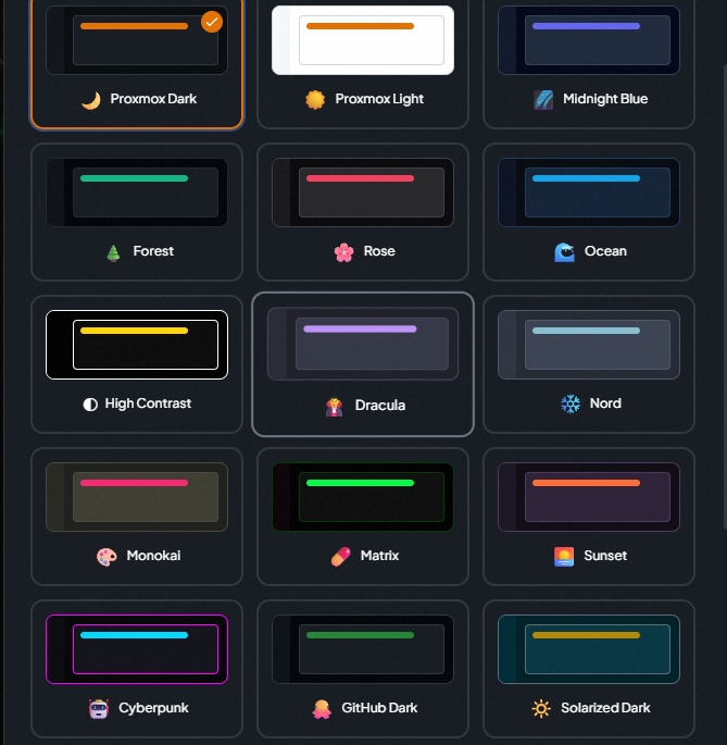 PegaProx Theme Support